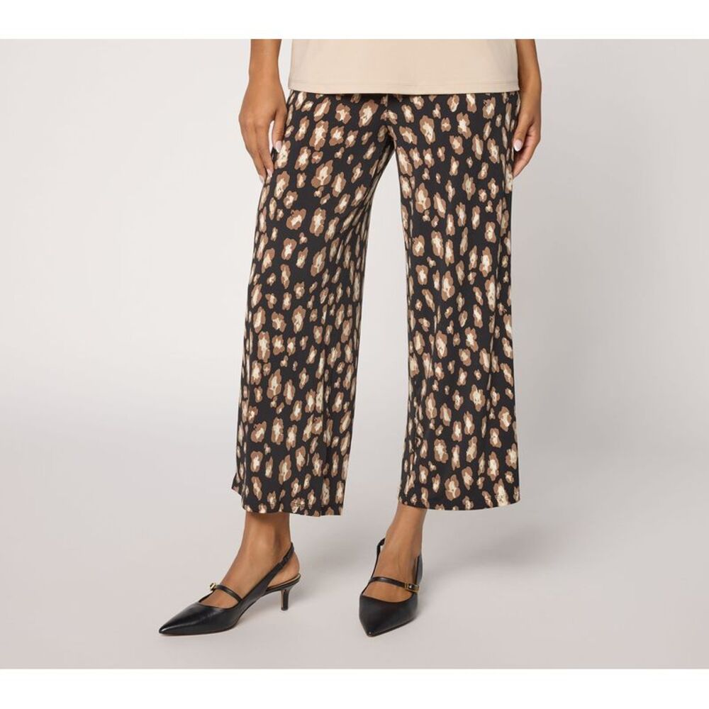 Susan Graver Women's Plus Sz Pants 2X Make Your Selection: Printed Black A735299